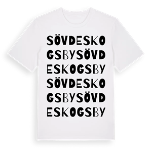 Sövde skogsby ordlek t-shirt – ekologisk bomull t-shirt från Pinshirt