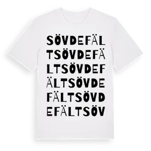 Sövdefält ordlek t-shirt – ekologisk bomull t-shirt från Pinshirt