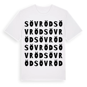 Sövröd ordlek t-shirt – ekologisk bomull t-shirt från Pinshirt