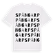 White t-shirt med Spångarp ordlek t-shirt