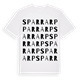 White t-shirt med Sparrarp ordlek t-shirt