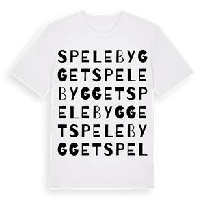 Spelebygget ordlek t-shirt – ekologisk bomull t-shirt från Pinshirt