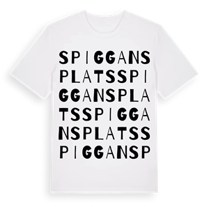 Spiggans plats ordlek t-shirt – ekologisk bomull t-shirt från Pinshirt