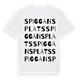 Spiggans plats ordlek t-shirt