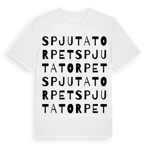 Spjutatorpet ordlek t-shirt – ekologisk bomull t-shirt från Pinshirt