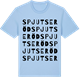 Blue Soul t-shirt med Spjutseröd ordlek t-shirt