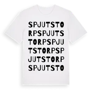 Spjutstorp ordlek t-shirt – ekologisk bomull t-shirt från Pinshirt