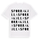 White t-shirt med Sporrakulla ordlek t-shirt