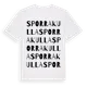 White t-shirt med Sporrakulla ordlek t-shirt