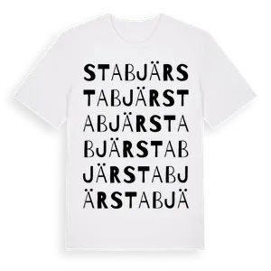 Stabjär ordlek t-shirt – ekologisk bomull t-shirt från Pinshirt