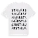 White t-shirt med Stabjär ordlek t-shirt