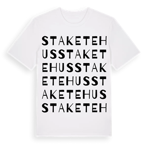 Staketehus ordlek t-shirt – ekologisk bomull t-shirt från Pinshirt