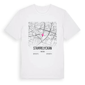 Stampelyckan karta t-shirt – ekologisk bomull t-shirt från Pinshirt