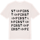 Vintage White t-shirt med Stampen ordlek t-shirt
