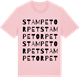 Pink Cotton t-shirt med Stampetorpet ordlek t-shirt