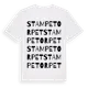 White t-shirt med Stampetorpet ordlek t-shirt