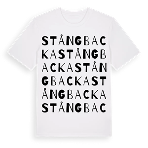 Stångbacka ordlek t-shirt – ekologisk bomull t-shirt från Pinshirt