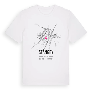 Stångby karta t-shirt – ekologisk bomull t-shirt från Pinshirt