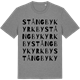 Mid Heather Gray t-shirt med Stångby kyrkby ordlek t-shirt