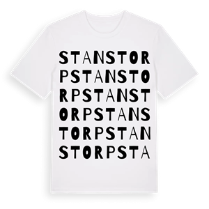 Stanstorp ordlek t-shirt – ekologisk bomull t-shirt från Pinshirt