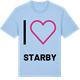 Blue Soul t-shirt med Jag älskar Starby t-shirt stort tryck
