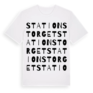 Stationstorget ordlek t-shirt – ekologisk bomull t-shirt från Pinshirt