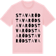 Pink Cotton t-shirt med Stavaröd ordlek t-shirt