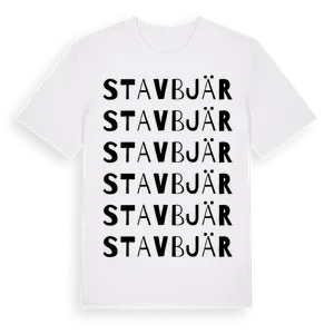 Stavbjär ordlek t-shirt – ekologisk bomull t-shirt från Pinshirt