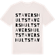 Vintage White t-shirt med Stavershult ordlek t-shirt