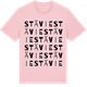 Pink Cotton t-shirt med Stävie ordlek t-shirt