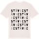 Vintage White t-shirt med Stävie ordlek t-shirt