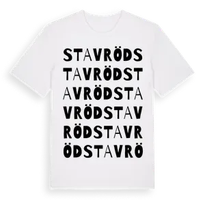 Stavröd ordlek t-shirt – ekologisk bomull t-shirt från Pinshirt