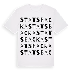Stavsbacka ordlek t-shirt – ekologisk bomull t-shirt från Pinshirt