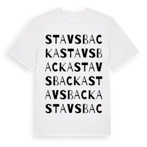 Stavsbacka ordlek t-shirt – ekologisk bomull t-shirt från Pinshirt