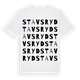White t-shirt med Stavsryd ordlek t-shirt