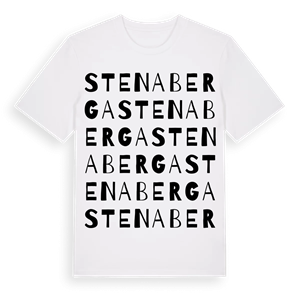 Stenaberga ordlek t-shirt – ekologisk bomull t-shirt från Pinshirt
