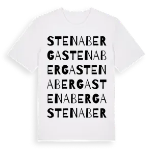 Stenaberga ordlek t-shirt – ekologisk bomull t-shirt från Pinshirt