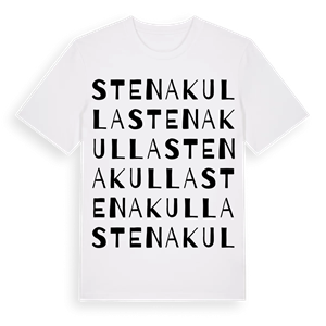 Stenakulla ordlek t-shirt – ekologisk bomull t-shirt från Pinshirt