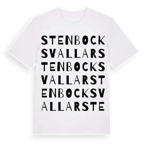 Stenbocksvallar ordlek t-shirt – ekologisk bomull t-shirt från Pinshirt