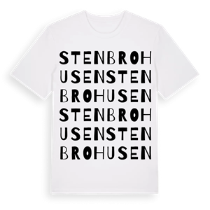 Stenbrohusen ordlek t-shirt – ekologisk bomull t-shirt från Pinshirt