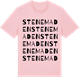 Pink Cotton t-shirt med Stenemaden ordlek t-shirt