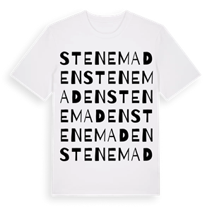 Stenemaden ordlek t-shirt – ekologisk bomull t-shirt från Pinshirt