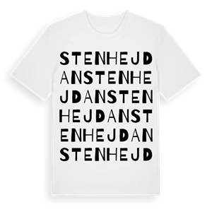 Stenhejdan ordlek t-shirt – ekologisk bomull t-shirt från Pinshirt