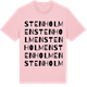 Pink Cotton t-shirt med Stenholmen ordlek t-shirt