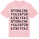 Pink Cotton t-shirt med Stenkeslycke ordlek t-shirt