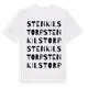 White t-shirt med Stenkilstorp ordlek t-shirt