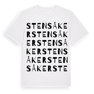 Stensåker ordlek t-shirt – ekologisk bomull t-shirt från Pinshirt