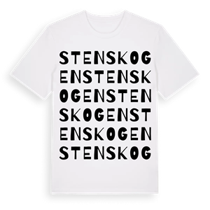 Stenskogen ordlek t-shirt – ekologisk bomull t-shirt från Pinshirt