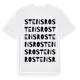 White t-shirt med Stensro ordlek t-shirt