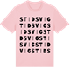 Pink Cotton t-shirt med Stidsvig ordlek t-shirt